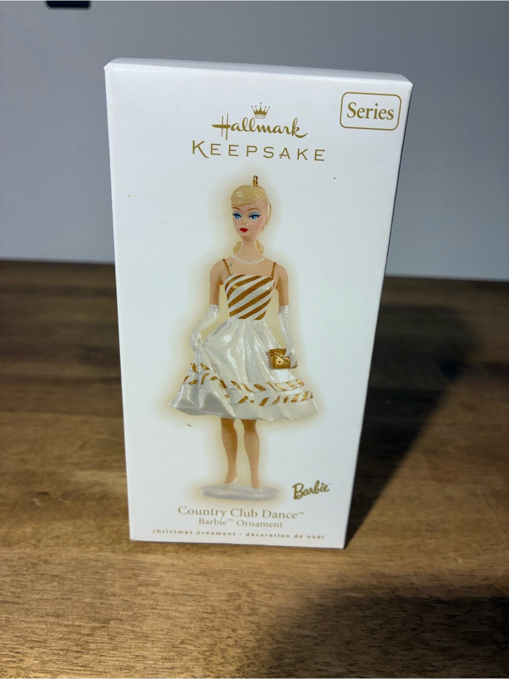 Hallmark Barbie Country Club Dance Ornament - White & Gold